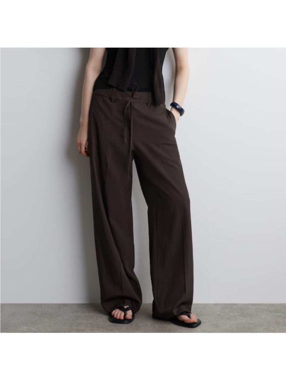 COS Brown Drawstring Pants